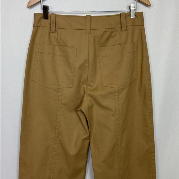 Vince Seam Front Cotton Straight Leg‎ Pants Tan Size 10 High Rise - Picture 9 of 15